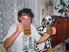 Květen 2002 - Jarda s Tarou na pivě